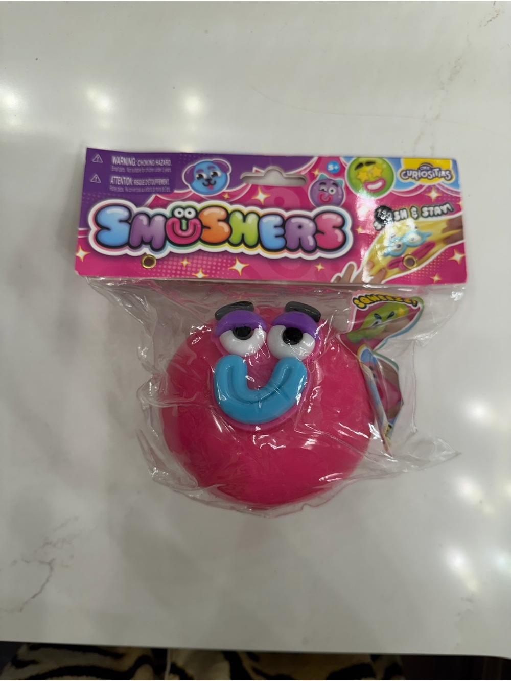 Smushers Pink Smiley Squishy Plush Toy by Smushers